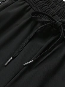 Women's Breathable Lightweight Quick-Dry Sports Pants, Loose And Comfortable Silky Fabric - Black - View 6