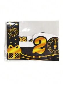 Gafas de papel "Feliz año nuevo 2025", decoraciones de fiesta de Nochevieja para familia, accesorios para photobooth, decoración para photobooth - Multicolor - Ver 8
