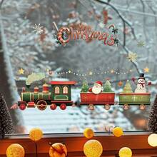 1 miếng dán cửa sổ hình ông già Noel, người tuyết, ông già Noel, người tuyết, trẻ em, trẻ sơ sinh, trẻ em, người lớn kích thước 40cm*20cm - Nhiều màu - Xem 1