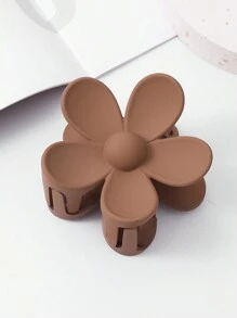 4/3/1pc Children's Solid Color Fashionable Simple Retro Classic Large Flower Design Hairpin - Suitable For Girls, Girls, Students Decorative Hair Accessories - Multicolor - View 8