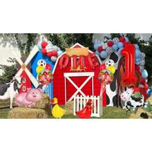 Farm Animal Balloons Cow Pig Balloon Farm Animal Theme 1St Birthday Party Decor Supplies Walking Animal Balloons Duck Rooster Large Number 1 Balloon One Letter Banner Balloon 14 Pcs - Trending, Best Seller, New Arrival, Party Supplies, Elegant Decor, Party Decoration, Wedding & Birthday - Nhiều màu - Xem 3