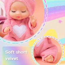4 Inch Mini Reborn Baby Doll, Washable PVC Material Realistic Baby Doll With Clothes And Hat Toy, The Best Gifts For Girls And Boys - Simulation Reborn Doll - View 10