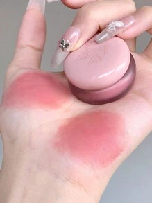 Cappuvini 1 pieza Crema de tinte mate suavizante - Uso dual para cara y labios, de larga duración, barra de labios de color natural - polvo de durazno - Ver 4