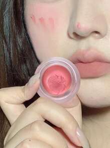 Cappuvini 1 pieza Crema de tinte mate suavizante - Uso dual para cara y labios, de larga duración, barra de labios de color natural - polvo de durazno - Ver 5