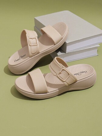 2025年新款夏季露趾软底休闲女士拖鞋，户外休闲时尚