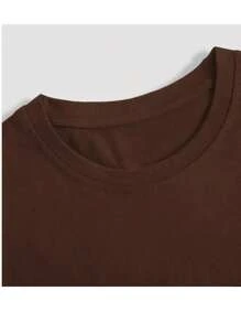 London Men's T-Shirt Imported Blouse Launch Cotton T-Shirt - Rỉ Nâu - Xem 2