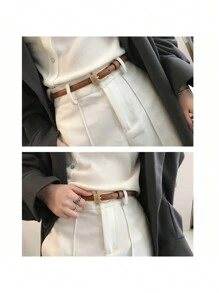1/2/3/4/5pcs Dignified Vintage Multi-Color Belts, Brown Small Leather Belts, Vintage Black To Match Jeans Skirts, Versatile Camel Color Belt For Women Casual, Business, Boyfriend Husband Father Dad Men Gift, Daily Wear, Fashion, Teen, Outdoor, Vacation, Athletic, Travel, Street, Boho, Vintage Fall, Autumn, Halloween Autumn-Winter Accessories,Suitable For Teens, Youth,Men,Casual, Outdoor, Athletic, Vacation, Graduation Gifts, Birthday, Daily Wear