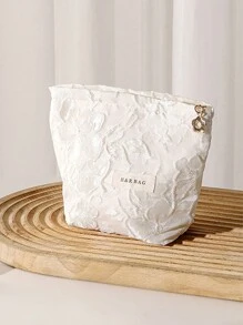 1 Túi đựng mỹ phẩm đơn giản màu trắng họa tiết hoa, thời trang và giản dị, dung tích lớn, có khóa kéo, túi đựng mỹ phẩm du lịch và nghỉ dưỡng cần thiết để đựng băng vệ sinh, miếng lót, tai nghe có dây, tai nghe chụp tai, tai nghe chụp tai, sạc điện thoại, son môi, mỹ phẩm, nước hoa, sản phẩm chăm sóc da và làm đẹp, dành cho mẹ, phụ nữ, y tá, quà Giáng sinh, túi nhỏ, ví cầm tay/túi xách nhỏ, hộp đựng mỹ phẩm, túi đựng cọ trang điểm, túi mini, túi dung tích lớn, quà Giáng sinh, túi đựng mỹ phẩm, đồ dùng du lịch thiết yếu - trắng - Xem 12