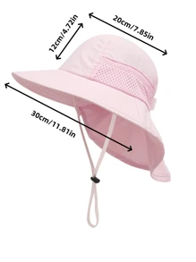 1 peça chapéu de sol infantil de verão com bordado personalizado, chapéu de proteção solar de malha respirável leve para crianças com aba grande, chapéu de balde, ideias para presentes de inverno para meninos e meninas, dia dos namorados