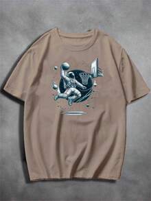 Astronalta Burying Unisex 100% Cotton Streetwear T-Shirt Launch Shipping In Various Colors!! - Màu be - Xem 1