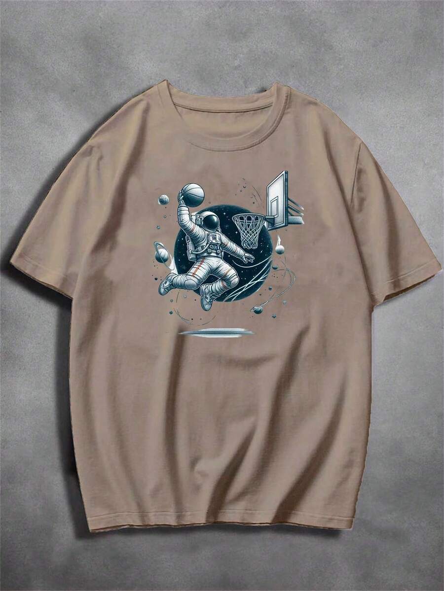 Astronalta Burying Unisex 100% Cotton Streetwear T-Shirt Launch Shipping In Various Colors!! - Màu be - Xem 1