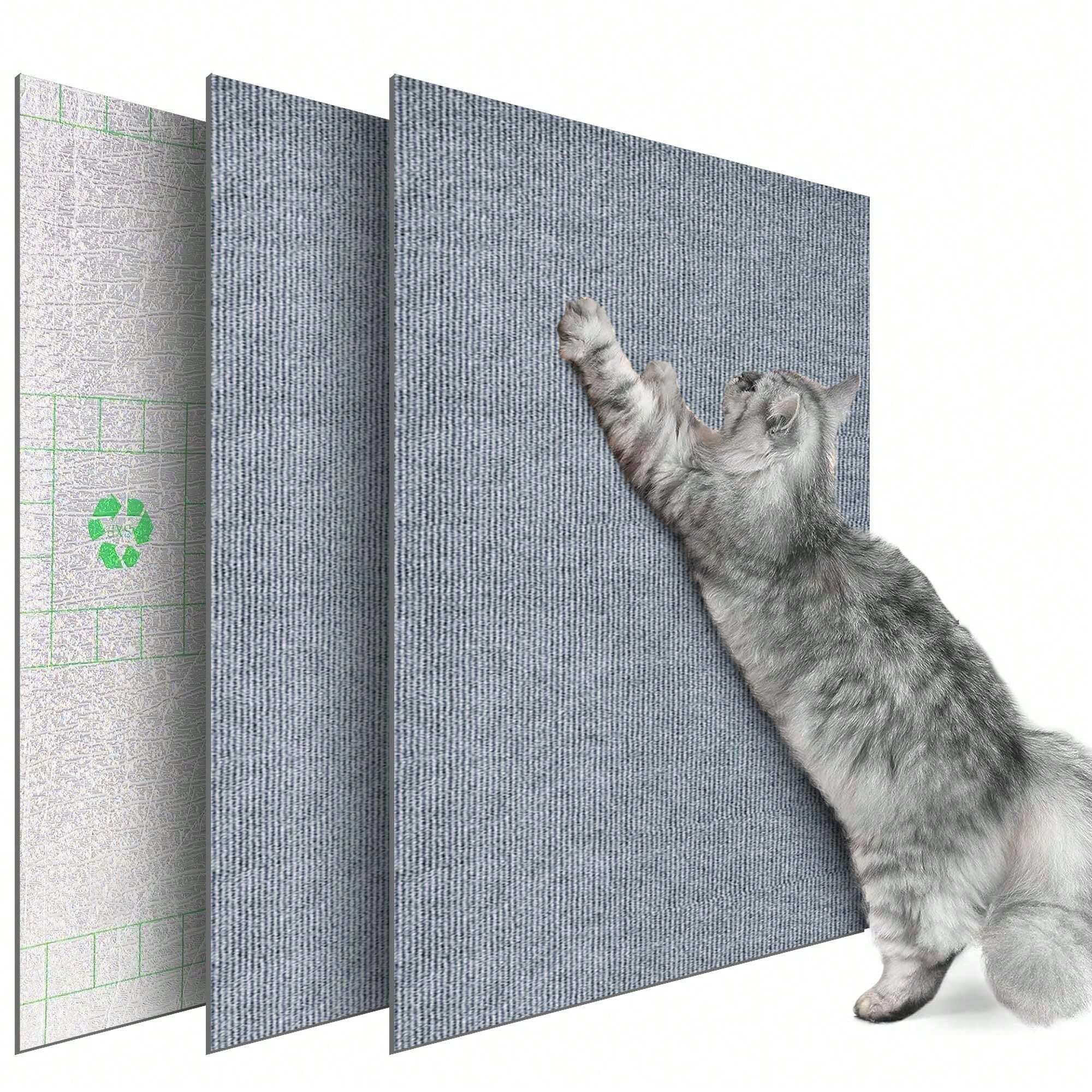 Tappetino Antigraffio Per Gatti – 40x200 Cm, Adesivo, Tagliabile, Grigio Scuro Per Divani E Mobili