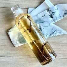 1 套高硼硅玻璃水瓶，带防漏盖，适合户外活动 - 透明玻璃瓶，11.83 盎司、16.91 盎司、25.36 盎司 - 白色 - 查看 12