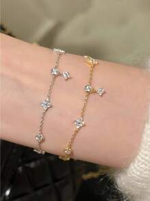 1 Pc Simple Cute Fashion Exquisite Honeysuckle Chain Bracelet Suitable For Ladies Girlfriend Birthday Jewelry Gift Holiday
