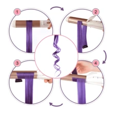 Bộ 5 kẹp tóc tổng hợp màu tím dài thẳng cho nữ hóa trang - Màu tím - Xem 8