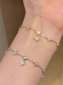 1 Pc Simple Cute Fashion Exquisite Honeysuckle Chain Bracelet Suitable For Ladies Girlfriend Birthday Jewelry Gift Holiday