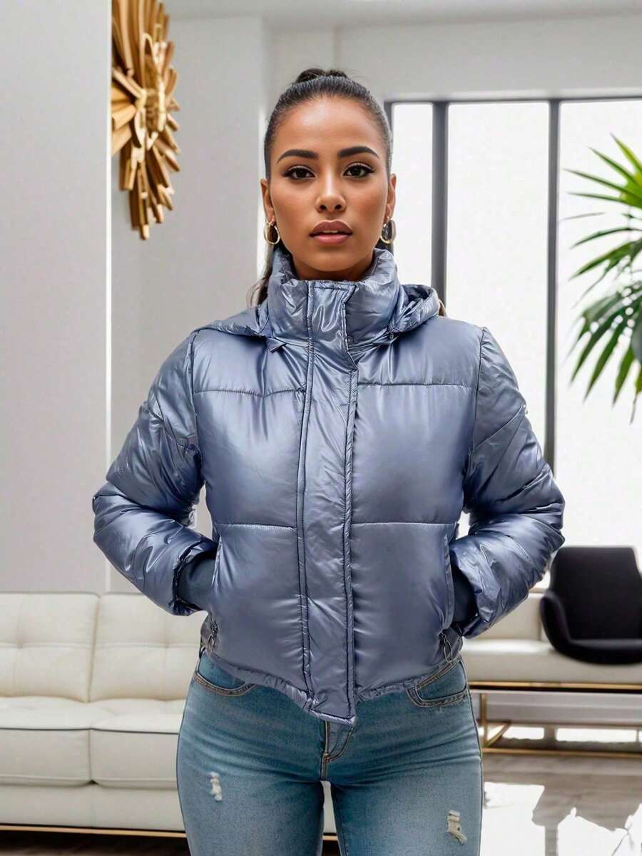 Femina Metallic Cool Blouse - 青碧色 - 查看 1