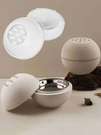 2 件硅胶模具，球形香味模具，DIY 圆形水泥混凝土球形芳香疗法罐石膏装饰工艺礼品家居装饰