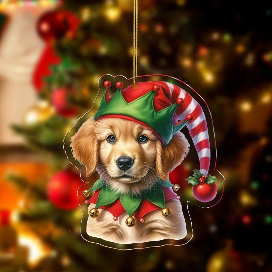 1pc Fairy Fairy, Animal, Car Festival Party Ornament, Home Garden Tree Plaque Sign, Backpack Key Chain Pendant Home Decor Christmas Decorations Room Decor Christmas - Multicolor - View 1