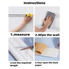 1 卷 2.2 米 3D 浮雕装饰自粘墙饰，XPE 材料，花卉图案，简约欧式风格，耐冲击，防水，家居装饰，翻新，瓷砖填缝，门窗框，电视背景框，踢脚线，贴纸，墙贴花，家居装饰乙烯基贴花，春季装饰品让您的家焕然一新，拉玛装饰贴纸