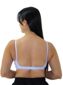 KIT 2 Women's Spaghetti Strap Top Gym Open Back Naked Gym - Blanco y Negro - Ver 2