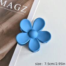 8pcs/Set Women's Small Neutral-Colored Flower Hair Claws Cute Casual - Multicolor - View 21