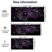 1个粉红色和红色抽象花朵图案的大号电脑鼠标垫 - 美观防滑橡胶桌面垫，适用于办公室 - 送给男友/女友的完美礼物，办公桌配件，办公用品，办公桌配件，鼠标垫，桌面鼠标垫 - 彩色 - 查看 11