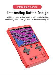 1 件全新掌上游戏机一款全新经典怀旧复古可充电游戏机，内含 500 款游戏，一款迷你便携式 3 英寸屏幕 FC 微型游戏机，支持电视投影，生日礼物 - 彩色 - 查看 6