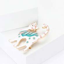 1 chiếc trâm cài áo mèo hợp kim thời trang dễ thương, phụ kiện đa năng cho bộ đồ và áo sơ mi nữ - con mèo - Xem 5