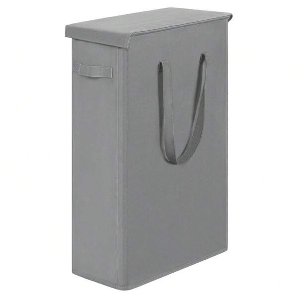 65L Ultra-Thin Laundry Basket With Lid And Handle, Narrow Collapsible Dirty Clothes Basket, Portable Tight Storage Box