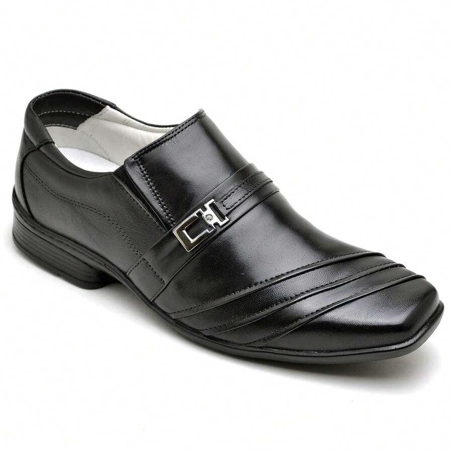 Men's Dress Shoes In Comfortable Leather - 黑色 - 查看 1