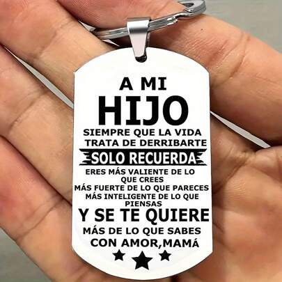 قلادة مفتاح من الفولاذ المقاوم للصدأ على الطراز العسكري الإسباني، هدية عيد ميلاد أو ذكرى أو تخرج لابن أو ابنة، إكسسوارات السيارة والحقيبة، رمز مدرسي جميل على طراز جوث Y2K