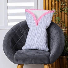 Chevron cinza com rosa