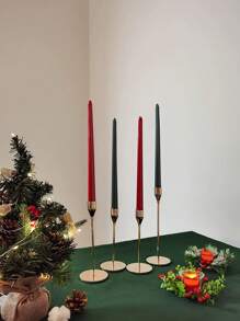 2pcs Christmas Long Handle Scented Candles, Home Decor, Candlesticks Gifts, Romantic Decorations - Multicolor - View 3