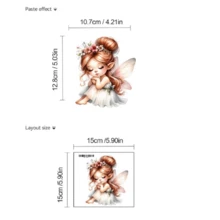 Self-Adhesive Fairy, Inspirational English Text, Cartoon Fairy Decoration Removable PVC Wall Sticker For Living Room, Entrance, Bedroom, Kids Room - Multicolor - View 10