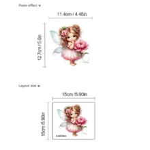 Self-Adhesive Fairy, Inspirational English Text, Cartoon Fairy Decoration Removable PVC Wall Sticker For Living Room, Entrance, Bedroom, Kids Room - Multicolor - View 11