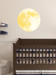 1 件直径 20 厘米多彩月光夜光墙贴，儿童房创意装饰 - 彩色 - 查看 8