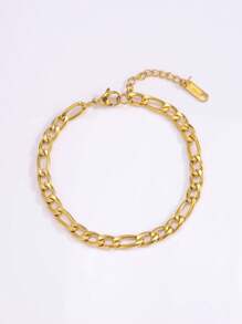 Camhanno 1 pieza de brazalete redondo plano de serpiente de acero inoxidable de moda casual simple, adecuado para uso diario, regalo para parejas