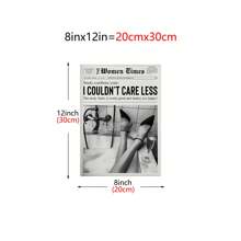 1幅潮流藝術,黑白畫作,報紙新聞印刷品,復古酒吧裝飾,女性美學藝術,女性印刷品,適合送給她的禮物 - 彩色 - 查看 10