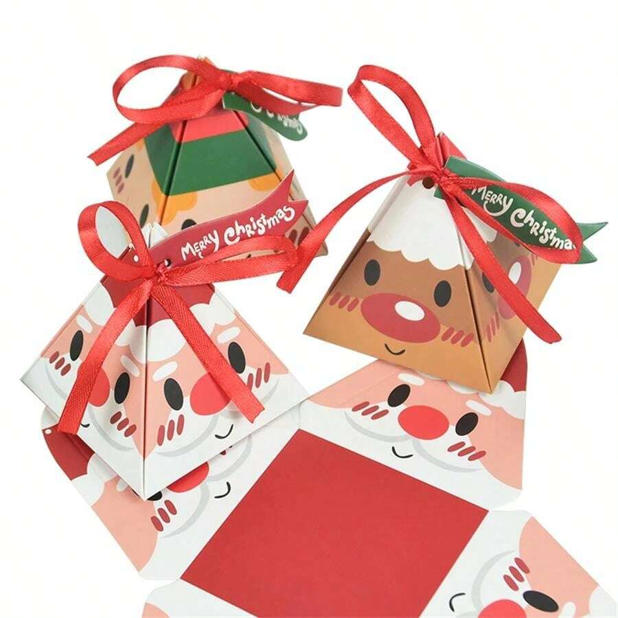 Tarjeta De Felicitación Con Feliz Año Nuevo Con El Moderno árbol De Navidad Triangular De Año