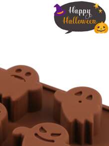 1pc /Christmas Ghost Face Fruit Ice Pudding Candy DIY Silicone Chocolate Mold Cake Mold - Multicolor - View 6