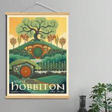 BAEMEFLE Vintage Middle-Earth Travel Poster, Solid Color Pattern, Map Theme, High-Quality Art Print, Suitable For Travelers Home Decor Series - Multicolor - View 29