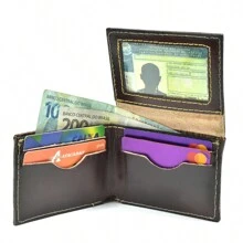 Country Wallet In Rustic Leather L FormatGenuine Leather - 鏽棕色 - 查看 4