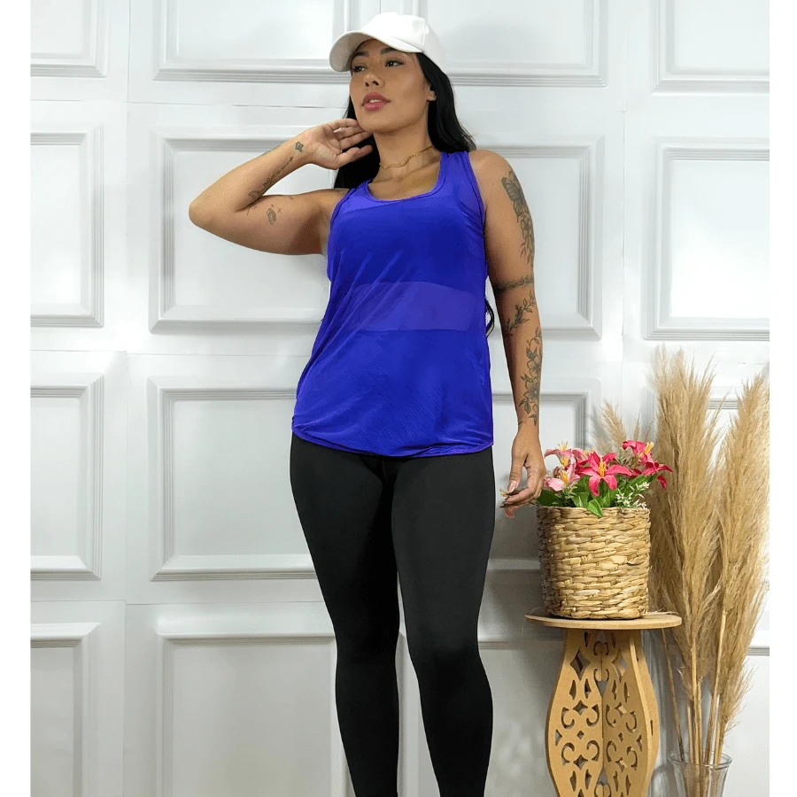 Women Outdoor Tees & Tanks - Royal Blue - View 1