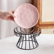 shuo ni mao yi Ceramic Pet Bowl  Cat Food Bowl High Foot Iron Frame Anti Knock Neck Protection Cat Bowl  Cat Food Bowl  Kitten Plate Wholesale