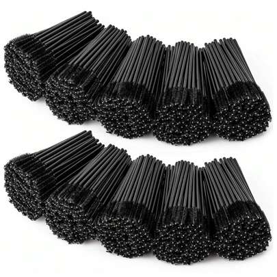 500/50支装一次性睫毛膏刷，散装睫毛膏刷，睫毛刷，螺旋刷，化妆刷，睫毛刷，适用于睫毛嫁接、眉刷、眼影刷，螺旋刷，赠品