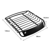 Car Roof Rack, Iron Luggage Rack With A Load Capacity Of Up To 110 Kg, Universal Roof Rack, Roof Basket, Luggage Basket For Travel, Camping, BBQ, 120 X 98 X 16.5 Cm, Black - Black - View 3