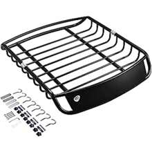 Car Roof Rack, Iron Luggage Rack With A Load Capacity Of Up To 110 Kg, Universal Roof Rack, Roof Basket, Luggage Basket For Travel, Camping, BBQ, 120 X 98 X 16.5 Cm, Black - Black - View 4