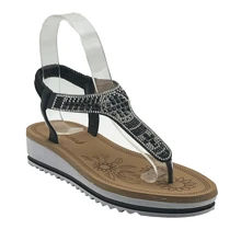 JZ Hermanos Sandalia diseño Elegancia brillo - Negro - Ver 1