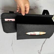 Car Felt Tissue Box Car Hanging Ceiling Sunshade Tissue Box Car Drawer Paper Box Car Storage Car Accessories Car Organizer Organizer Bedroom Storage Storage Bag Organization - Black - View 3